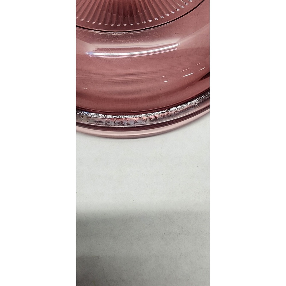Pyrex V-1-C‎ 17 Cranberry 6 1/4" Replacement Lid Pyrex Vision Corning Ware - Picture 2 of 2